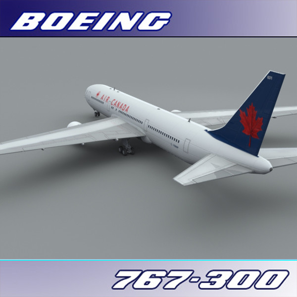 3d model 767-300 air canada - Boeing 767-300 (Air Canada) by PerspectX