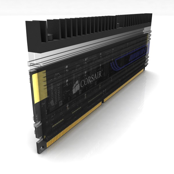 3d model corsair dominator 8gb dual - Corsair Dominator 8GB Dual Channel DDR3 Kit (2 x 4GB) by The Freak Factory