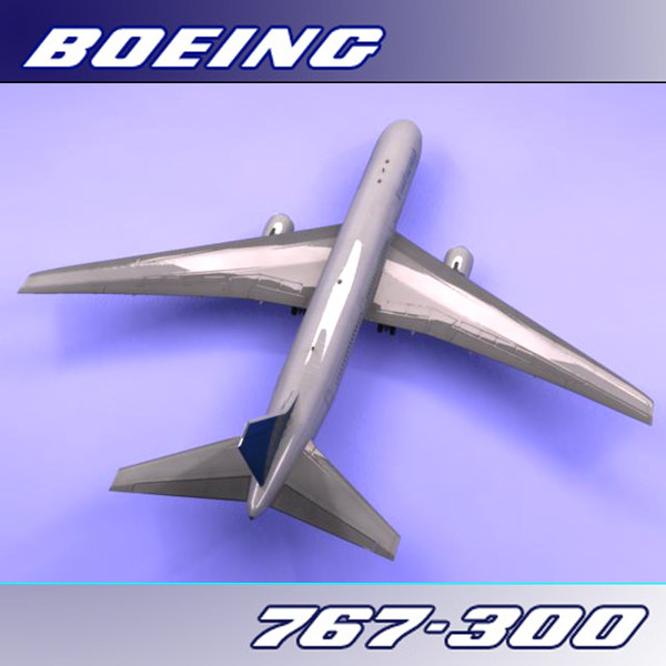 3d model of 767-300 continental airlines - Boeing 767-300 (Continental)... by PerspectX