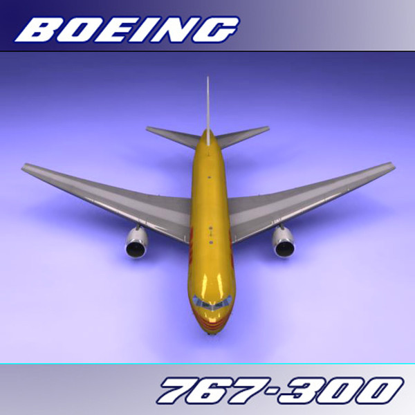 767-300 dhl c4d - Boeing 767-300 (DHL) by PerspectX