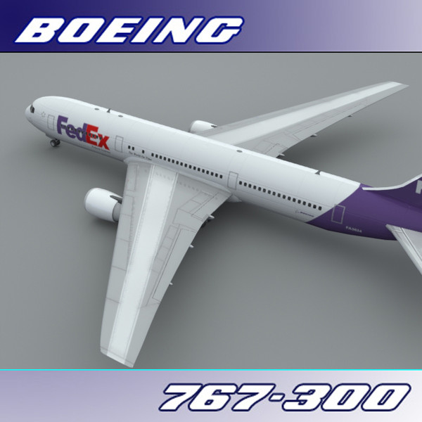 767 767-300 freight 3d 3ds - Boeing 767-300 (Fed EX)... by PerspectX
