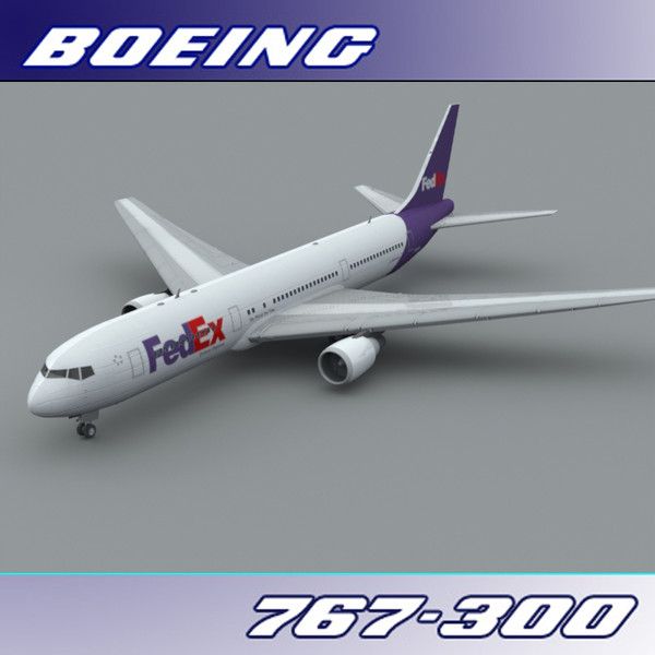 767 767-300 freight 3d 3ds - Boeing 767-300 (Fed EX)... by PerspectX