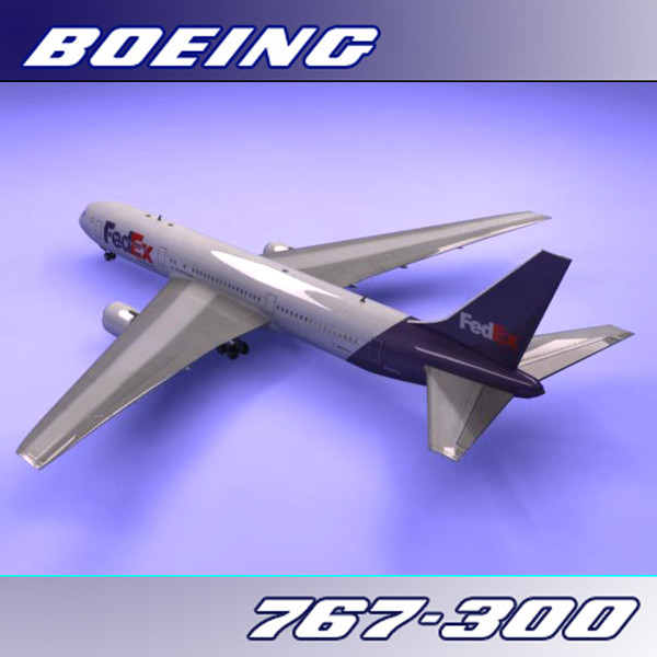 767 767-300 freight 3d 3ds - Boeing 767-300 (Fed EX)... by PerspectX