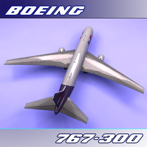 767 767-300 freight 3d 3ds - Boeing 767-300 (Fed EX)... by PerspectX