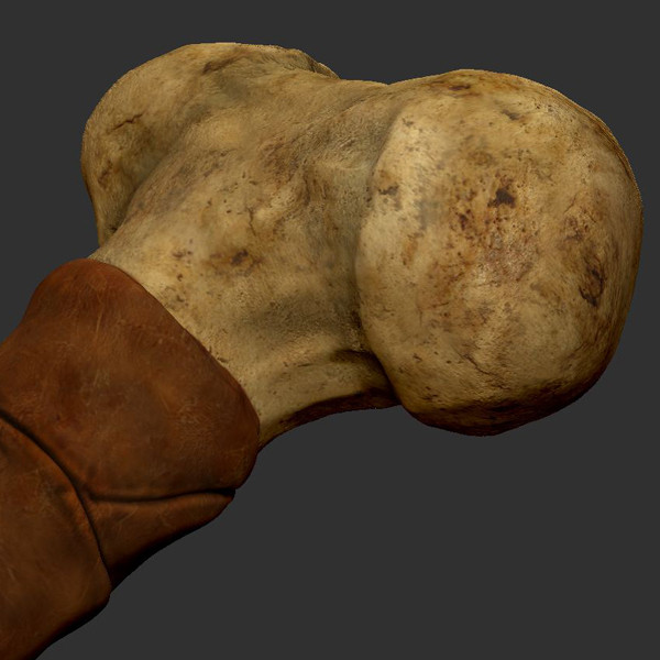 3d prehistoric bone knife model - Prehistoric Bone Knife... by The Freak Factory