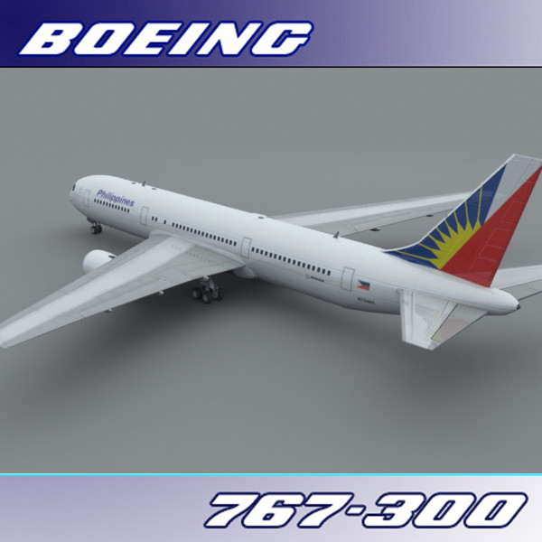 3ds max 767-300 philippine air - Boeing 767-300 (Philippine Air) by PerspectX