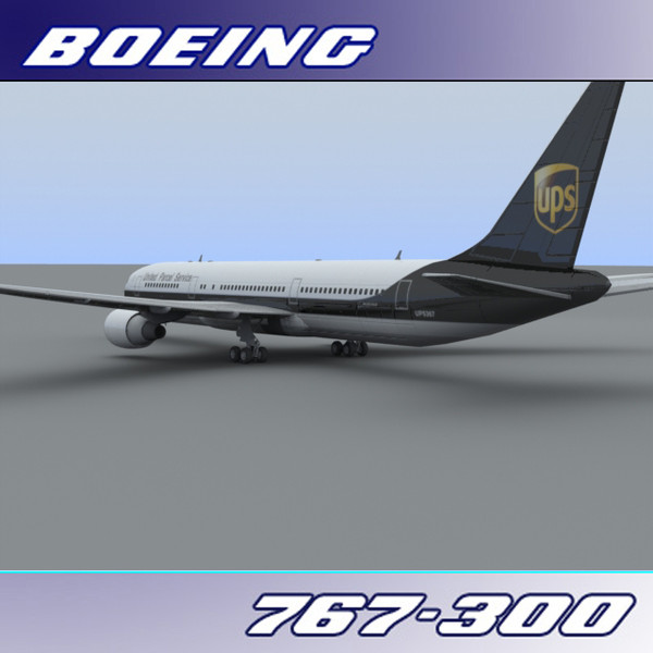 3dsmax 767-300 ups - Boeing 767-300 (UPS)... by PerspectX