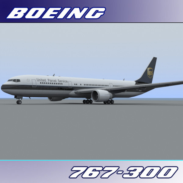 3dsmax 767-300 ups - Boeing 767-300 (UPS)... by PerspectX