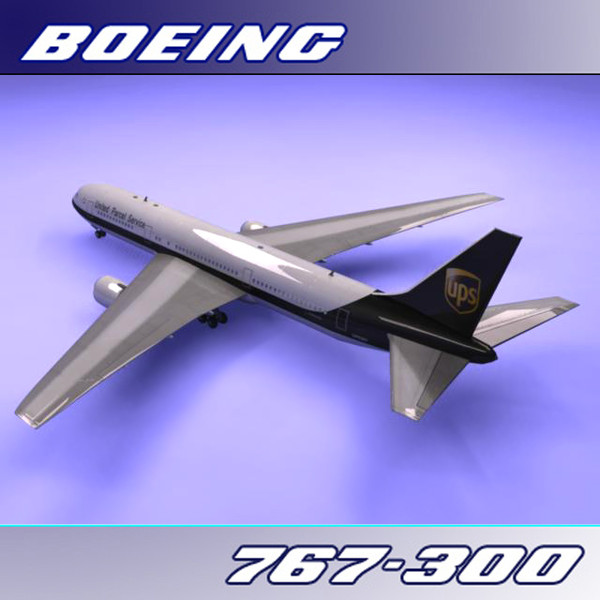 3dsmax 767-300 ups - Boeing 767-300 (UPS)... by PerspectX