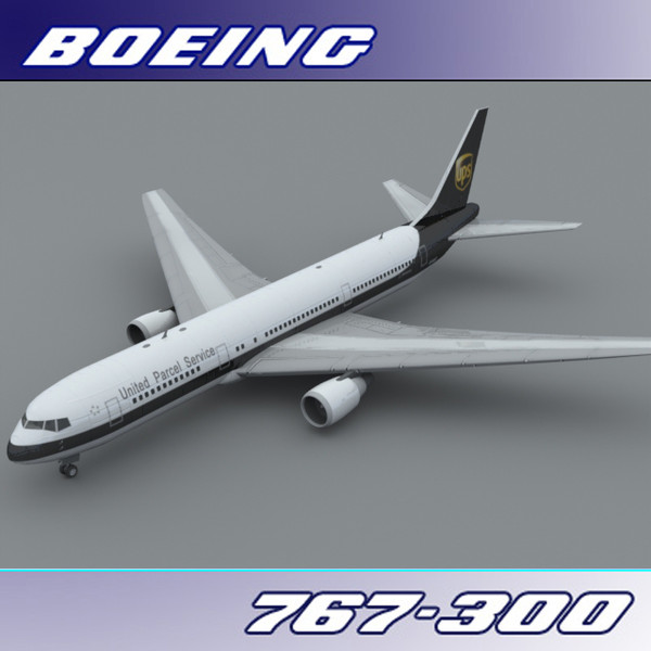 3dsmax 767-300 ups - Boeing 767-300 (UPS)... by PerspectX