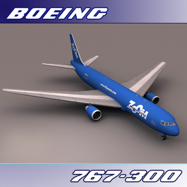 767-300 zoom 3d max - Boeing 767-300 (Zoom) by PerspectX