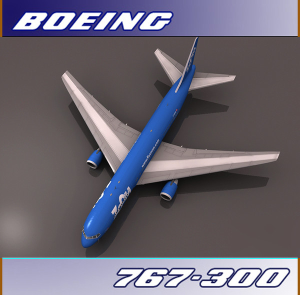 767-300 zoom 3d max - Boeing 767-300 (Zoom) by PerspectX