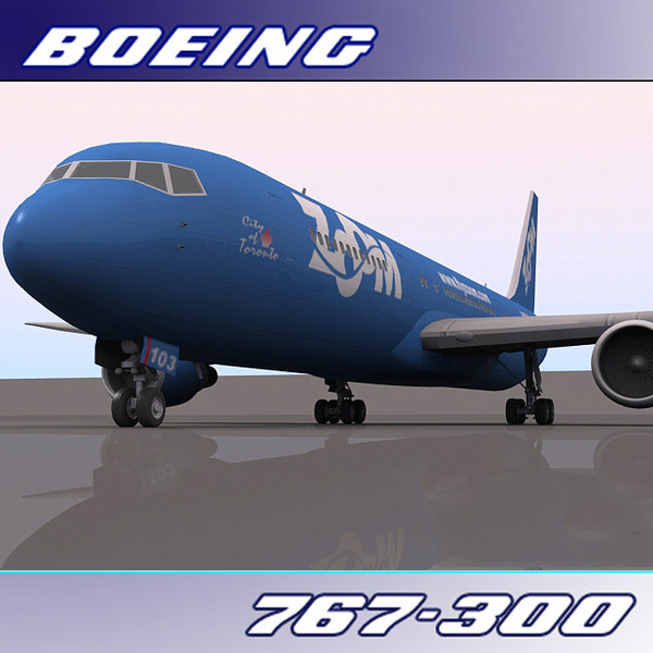 767-300 zoom 3d max - Boeing 767-300 (Zoom) by PerspectX