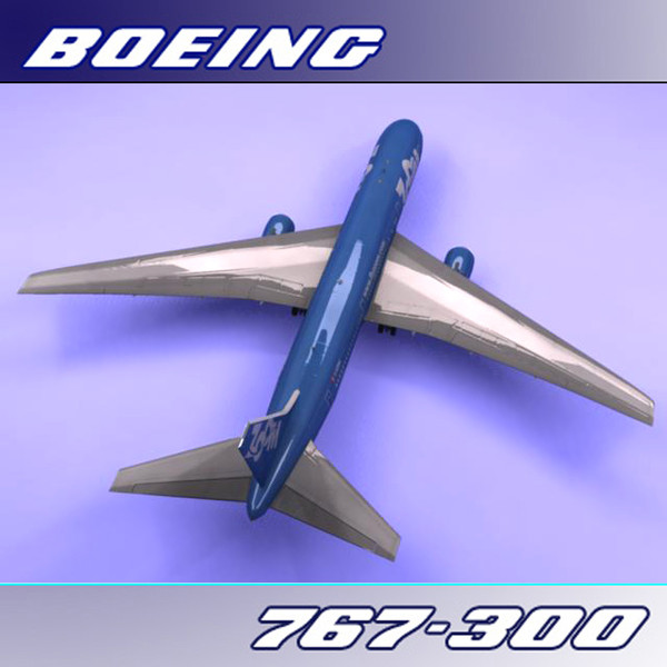 767-300 zoom 3d max - Boeing 767-300 (Zoom) by PerspectX