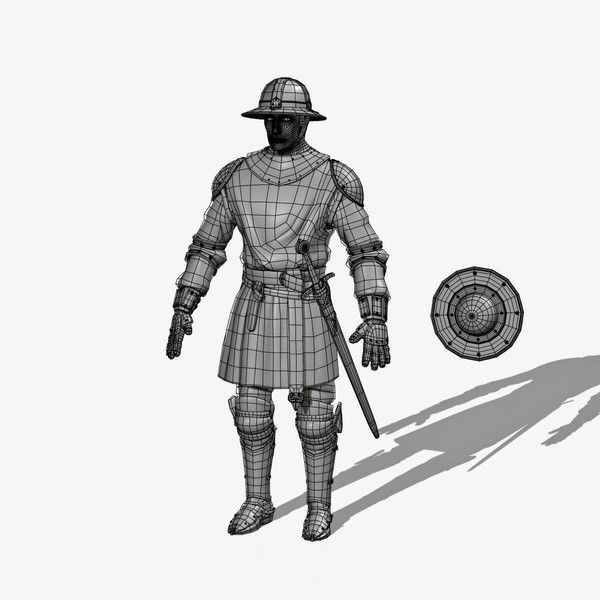 3d foot medieval sword soldiers model - Medieval Foot Soldier Infantry... by fishzombie