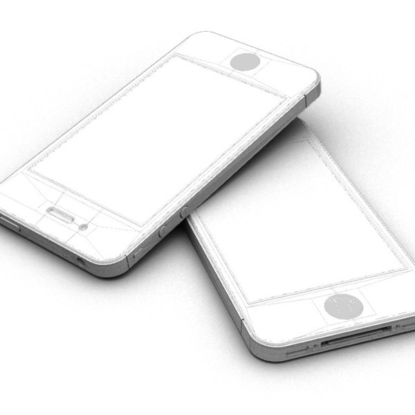 apple iphone 4s black obj - iPhone 4s White & Black... by sweiry_tv