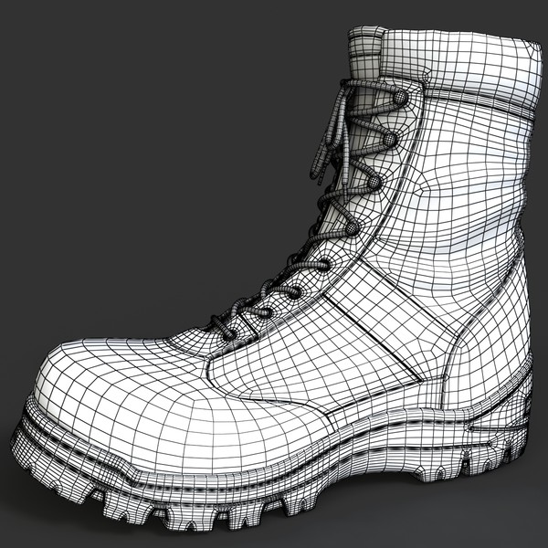 military spec ops boots 3d model - Realistic Military Boots 3d Model by Bitmapworld