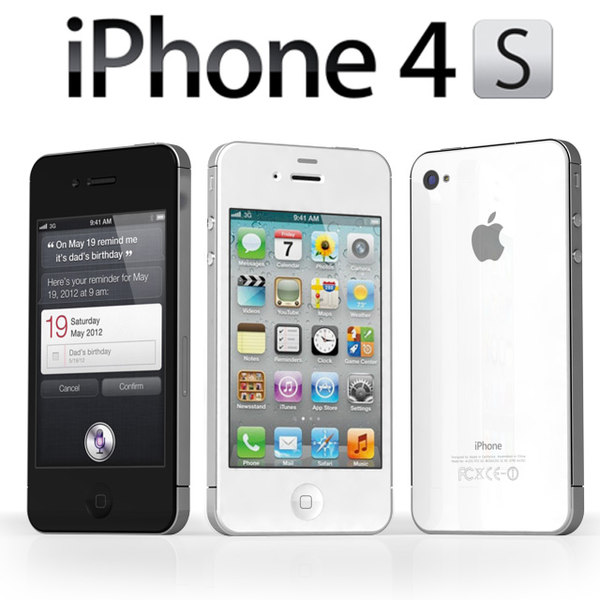 apple iphone 4s black obj - iPhone 4s White & Black... by sweiry_tv