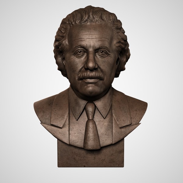 3d decorative bust albert einstein model - Einstein Bust by clay master