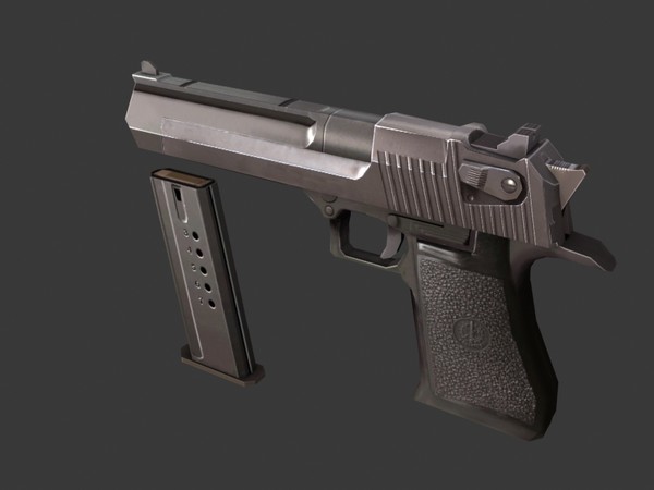 desert eagle 3d 3ds - Desert Eagle low poly by game assets