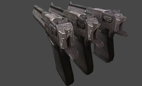 desert eagle 3d 3ds - Desert Eagle low poly by game assets