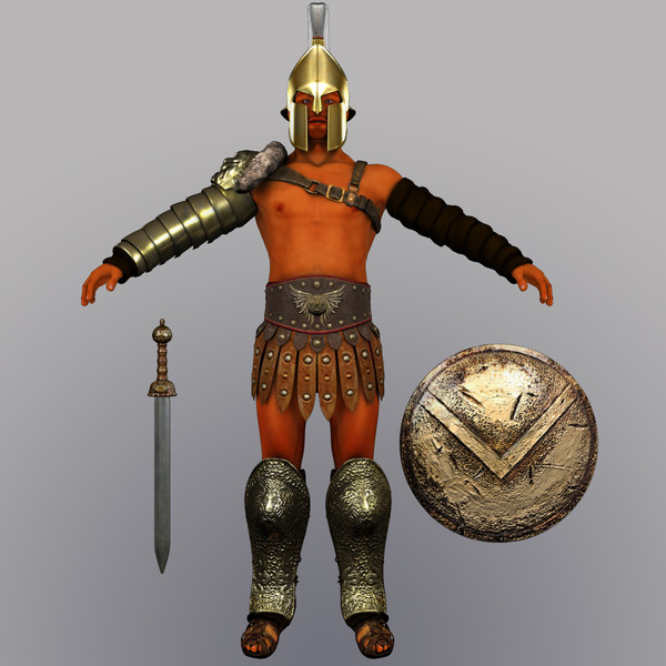 roman gladiator armor set 3d obj - Roman Gladiator (Armor Set B) by DerekAnnanStudios