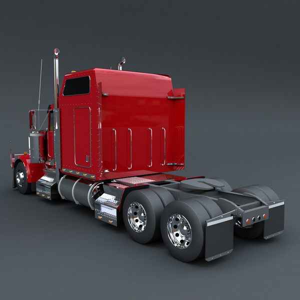 3d kw900 industrial semi model - Kenworth KW900 by Trucks