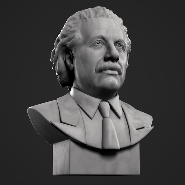3d decorative bust albert einstein model - Einstein Bust by clay master