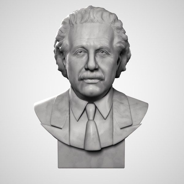 3d decorative bust albert einstein model - Einstein Bust by clay master