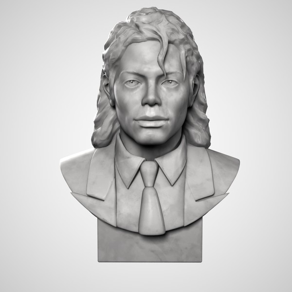 decorative bust michael jackson 3d model - Michael Jackson Bust by clay master