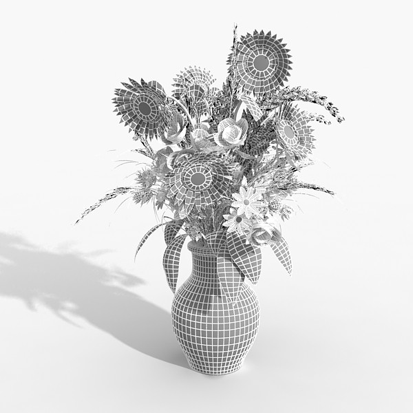flowers vase 3d model - Flowers in a Vase by HD_Ready
