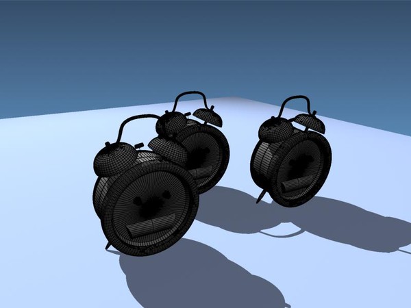 free alarm clock 3d model - alarm clock by Novator666