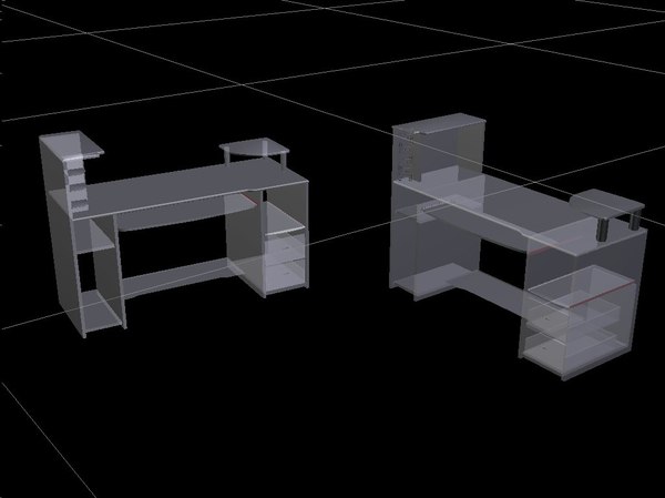3d model computer office - Computer office-Table 3D Model... by blendmax