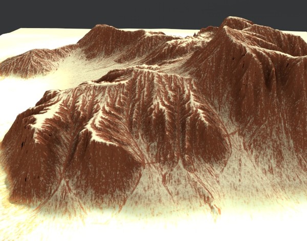 mountain terrain 3d model - Mountain2 Terrain... by ERLHN