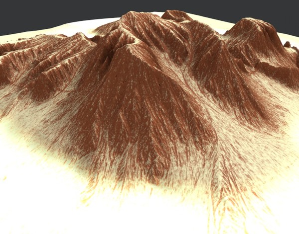 mountain terrain 3d model - Mountain2 Terrain... by ERLHN