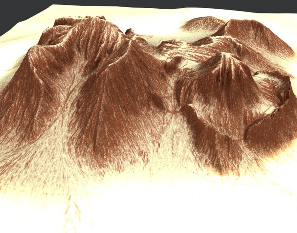 mountain terrain 3d model - Mountain2 Terrain... by ERLHN