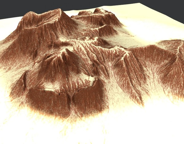 mountain terrain 3d model - Mountain2 Terrain... by ERLHN