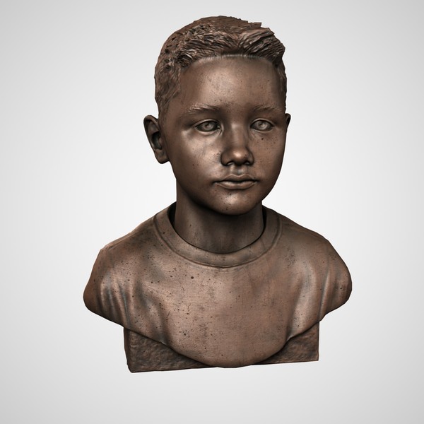 male bust max - Male Kid Bust by clay master