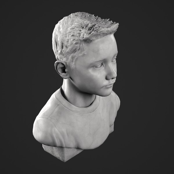 male bust max - Male Kid Bust by clay master
