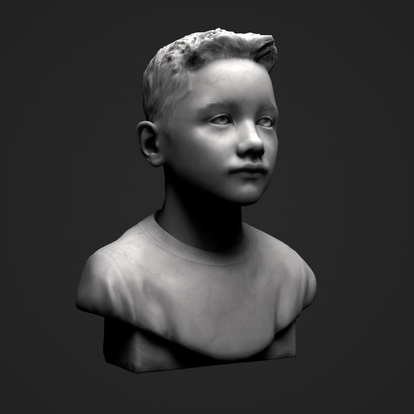 male bust max - Male Kid Bust by clay master