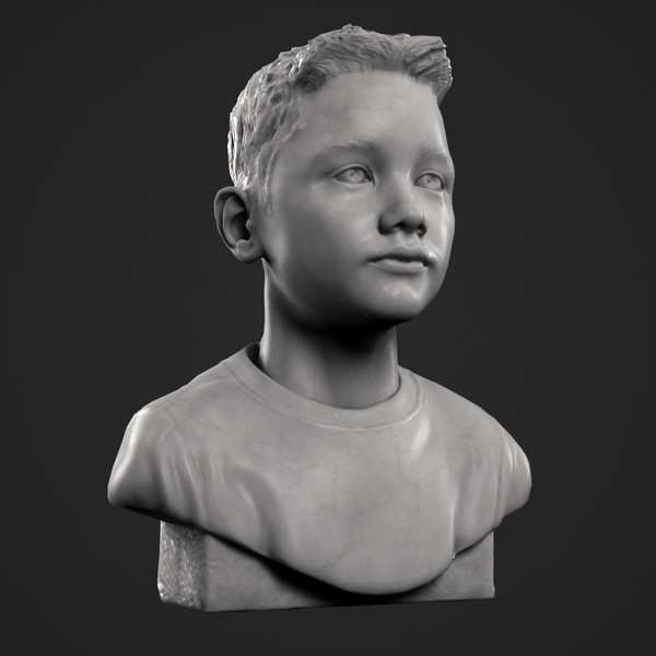 male bust max - Male Kid Bust by clay master