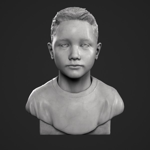 male bust max - Male Kid Bust by clay master