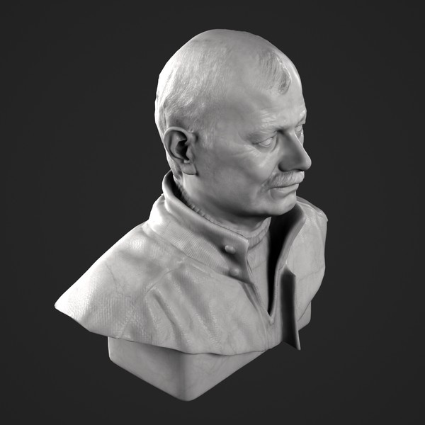 maya bust bronze marble - Male Adult Bust by clay master
