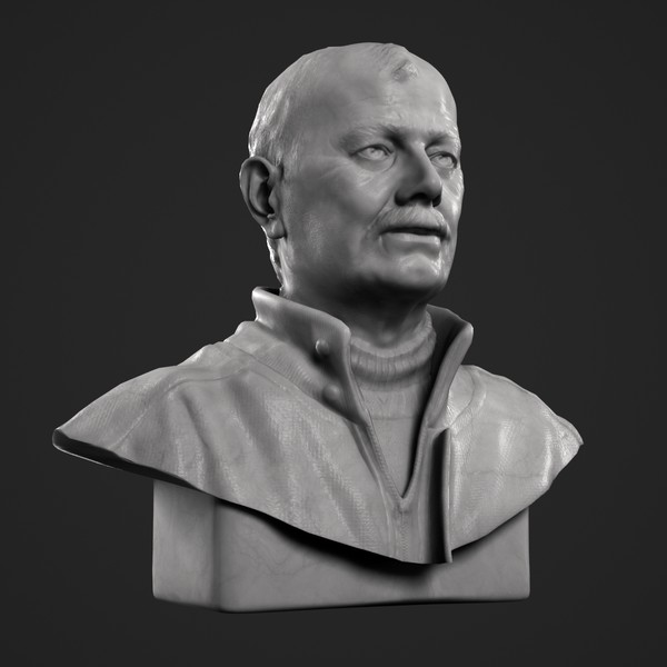 maya bust bronze marble - Male Adult Bust by clay master