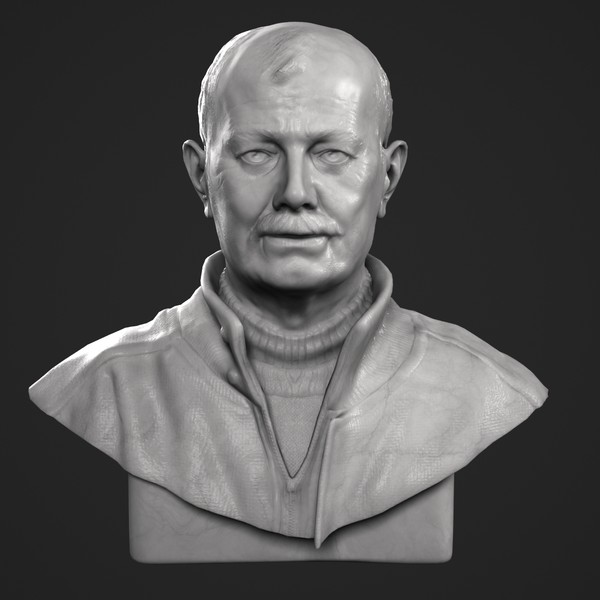 maya bust bronze marble - Male Adult Bust by clay master
