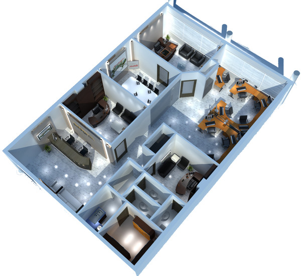 3dsmax interior company office room - Company Offices  interior - full details by Ralf128