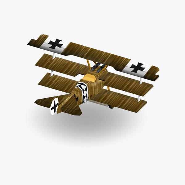 3ds fokker low-poly - Fokker Dr1 Low-Poly by BjBachperson7