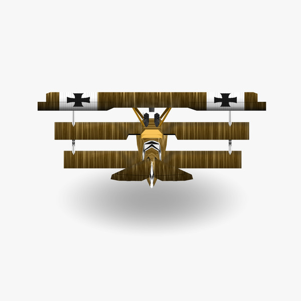 3ds fokker low-poly - Fokker Dr1 Low-Poly by BjBachperson7