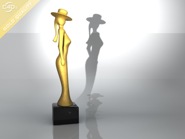 sculpture mesh smoothable obj - Fashion woman sculpture by Videomeka