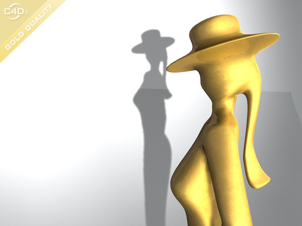 sculpture mesh smoothable obj - Fashion woman sculpture by Videomeka